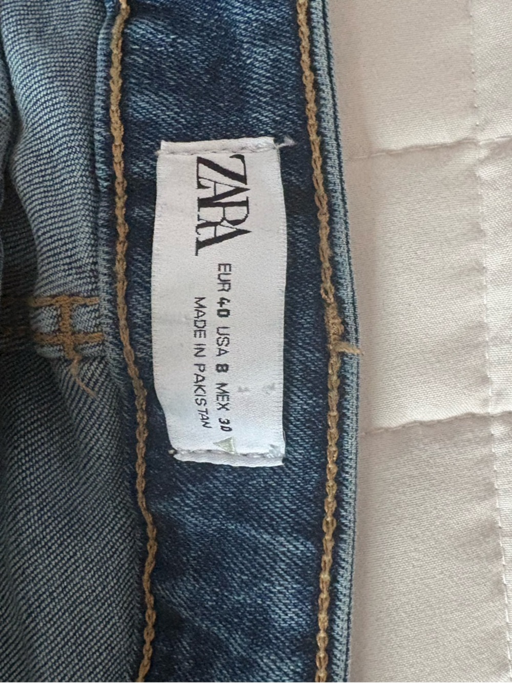 ZARA Denim Jeans in Blue - Straight leg, nice and long with slit at the bottoms